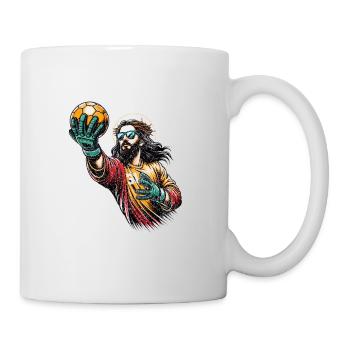 Handballspieler Jesus Christliches Geschenk - Tasse - Weiß - Rechts