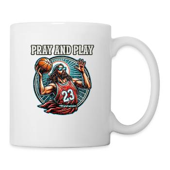 Funny Basketball Graphic Jesus Christian Gift - Mug - white - Right