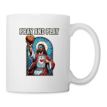 Funny Basketball Design Jesus Christian Gift - Mug - white - Right