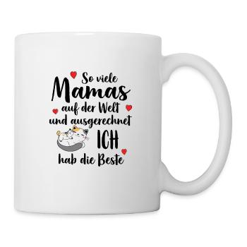 So Viele Mamas Ich Hab Die Beste Beste Mama - Tasse - Weiß - Rechts