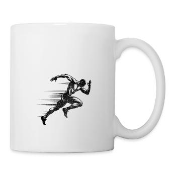 Bahnläufer Sprinter Sprint 100m Sprinter - Tasse - Weiß - Rechts