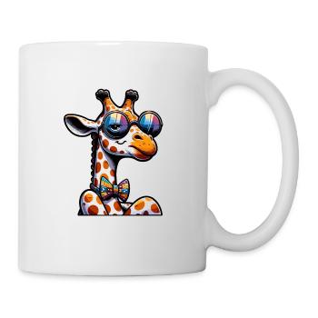 Niedliche Giraffe Gezeichnete Giraffe - Tasse - Weiß - Rechts
