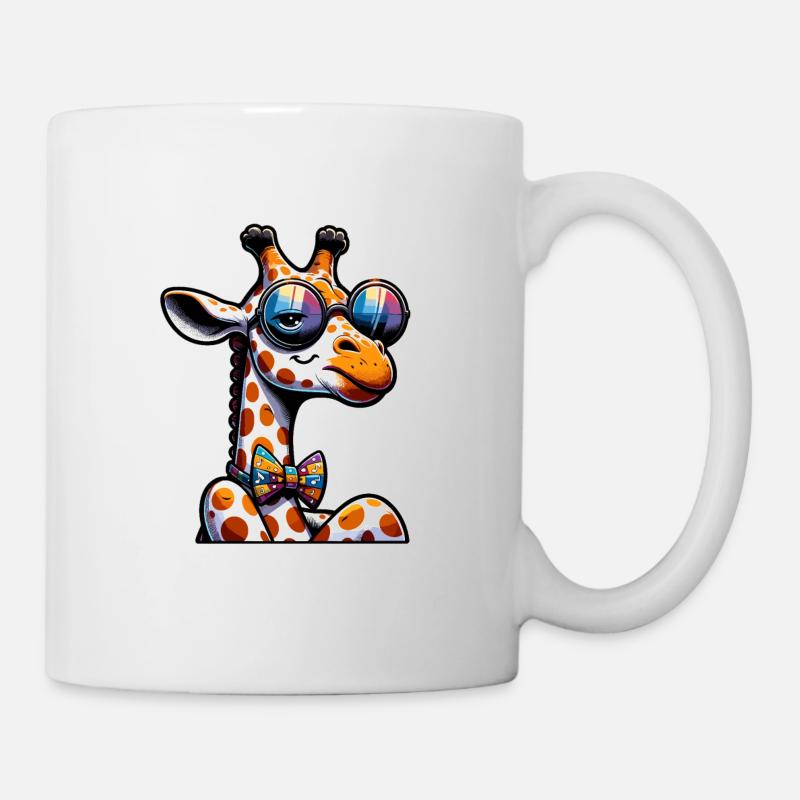 Niedliche Giraffe Gezeichnete Giraffe - Tasse - Weiß