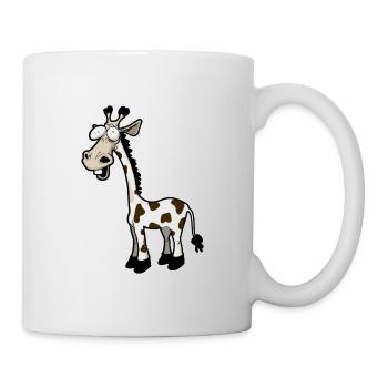 Lustige Giraffe Gezeichnete Giraffe - Tasse - Weiß - Rechts
