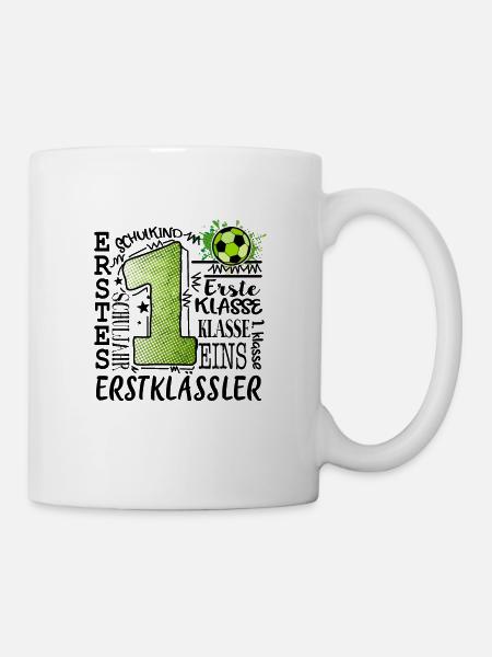 1. Klasse Fußball - Tasse - Weiß