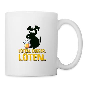 Löten Digga Löten Bier Hund - Tasse - Weiß - Rechts
