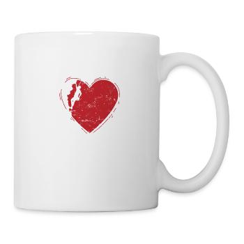 Bouldern mit Herz - Tasse - Weiß - Rechts