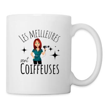 Les Meilleures Coiffeuses en action, cadeau femme - Mug blanc - blanc - Droite
