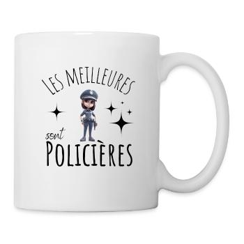 Style Policier: Les meilleures sont policières. - Mug blanc - blanc - Droite