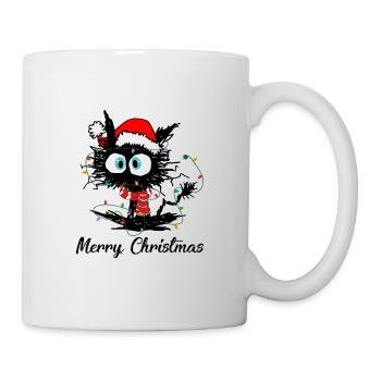 Merry Christmas Black Cat - Mug - white - Right