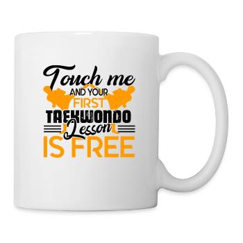 Taekwondo First Taekwondo Lesson Is Free - Mug - white - Right