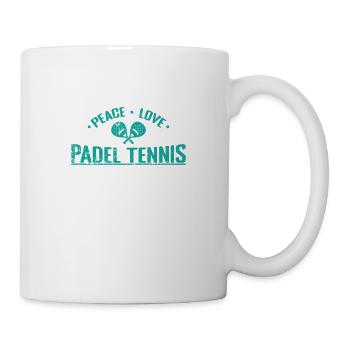 Peace Love Padel Tennis - Mug blanc - blanc - Droite
