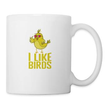 J’aime les oiseaux canaris - Mug blanc - blanc - Droite
