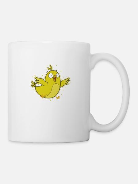 Kanarienvogel süß und gelb - Tasse - Weiß