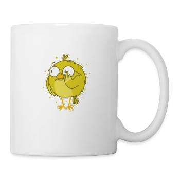 Canary as a nerd with glasses - Mug - white - Right