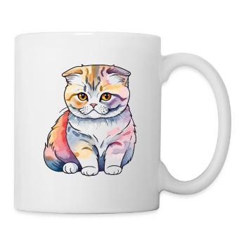 Scottish Fold Chat écossais à oreilles repliées - Mug blanc - blanc - Droite