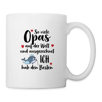 Meilleur grand-père, tant de grands-pères, j'ai le meilleur - Mug blanc - blanc - Droite