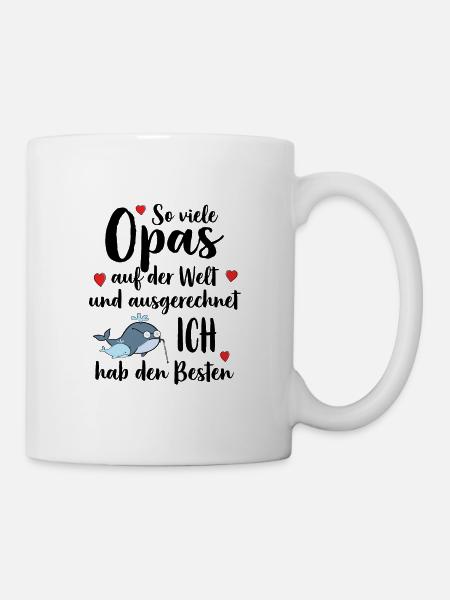 Bester Opa So Viele Opas Ich Hab Den Besten - Tasse - Weiß