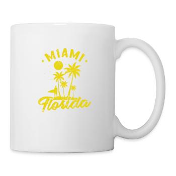 Miami Stadt im Bundesstaat Florida - Tasse - Weiß - Rechts