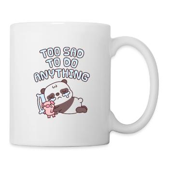 Cute Crying Panda Too Sad To Do Anything - Mug - white - Right