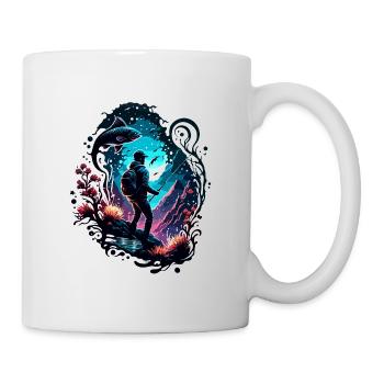 Angler Siluette / Fishing / Fish / Lake / Sport - Mug - white - Right