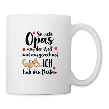 Meilleur grand-père, tant de grands-pères, j’ai le meilleur - Mug blanc - blanc - Droite