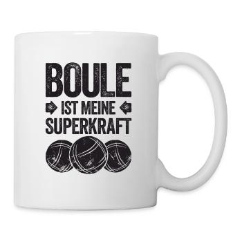 La boule est mon super pouvoir ! Joueur de pétanque - Mug blanc - blanc - Droite