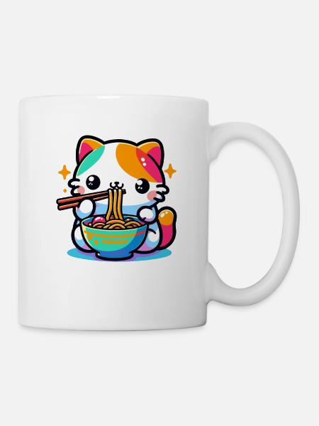 Japanese Anime Manga Cat Ramen für Katzenliebhaber - Mugg - vit