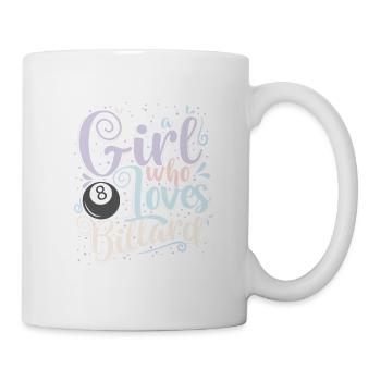 Girl who Loves Billiards - Mug - white - Right