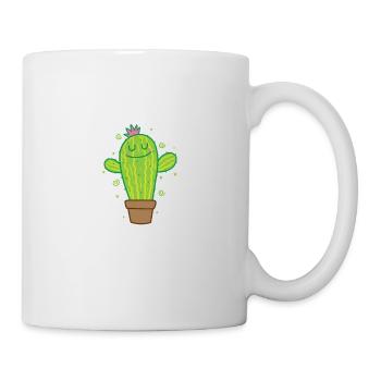 Cactus plant rejoices - Mug - white - Right