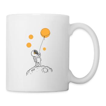 Astronaut im fernen Weltraum - Tasse - Weiß - Rechts