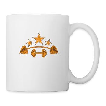 Fitness mit Hanteln - Tasse - Weiß - Rechts