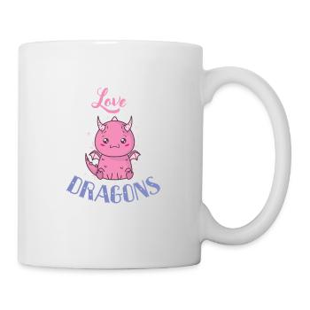 Dragons d’amour Dragon mythique - Mug blanc - blanc - Droite