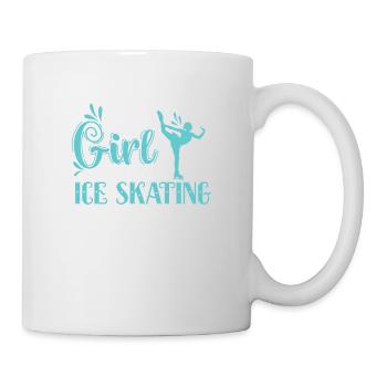 Girl Loves Ice Skating Skate - Mug blanc - blanc - Droite