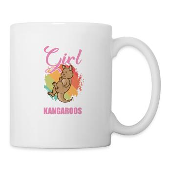 Girl loves Kangaroos Australien - Tasse - Weiß - Rechts