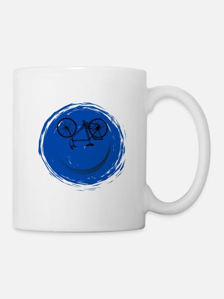 Fahrrad Gesicht - Tasse - Weiß