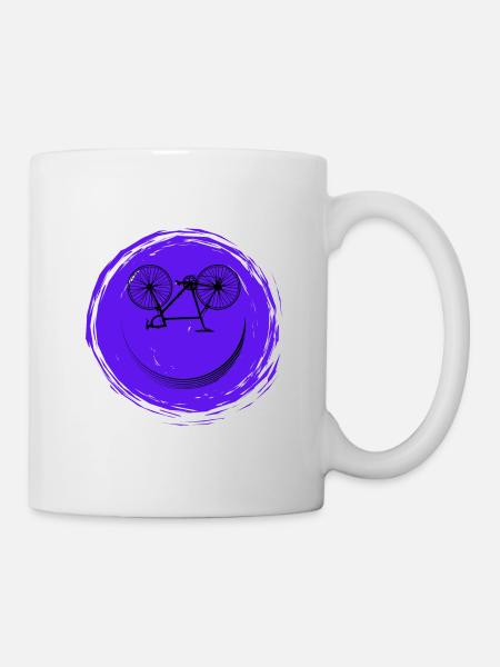 Fahrrad Gesicht - Tasse - Weiß