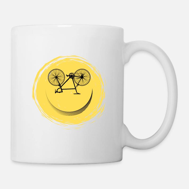 Fahrrad Gesicht - Tasse - Weiß
