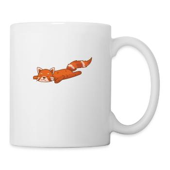 roter Panda Bärenkatze Bambus - Tasse - Weiß - Rechts
