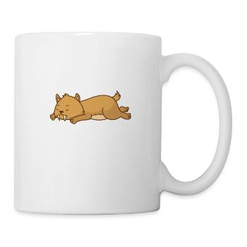 Säbelzahntiger schläft Wildkatze Raubtier - Tasse - Weiß - Rechts