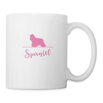 Cocker Spaniel with Paw Print - Mug - white - Right