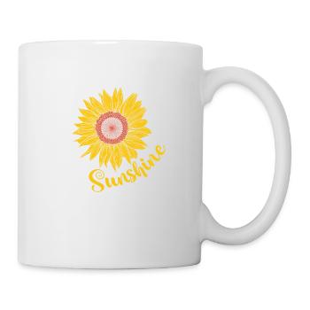 Tournesol de jardin ensoleillé en été - Mug blanc - blanc - Droite