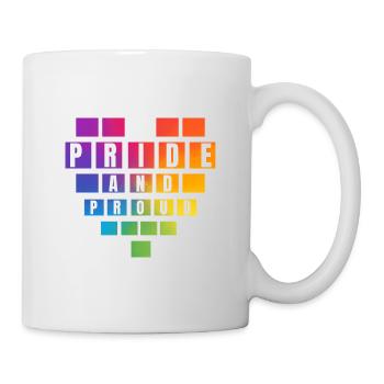 PRIDE Heart Pride and proud - Tasse - Weiß - Rechts