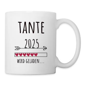 Schwangerschaft Tante Schwanger 2024 Geschenk - Tasse - Weiß - Rechts
