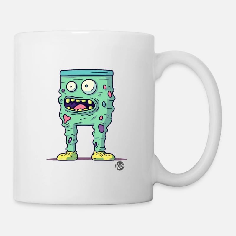 Bunte gruselige Monster-Hose - Tasse - Weiß