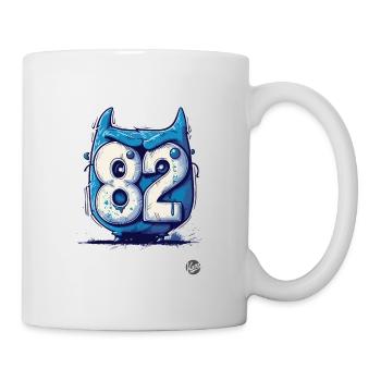 Cooles "82" Eulen-Design im Cartoon-Stil - Tasse - Weiß - Rechts
