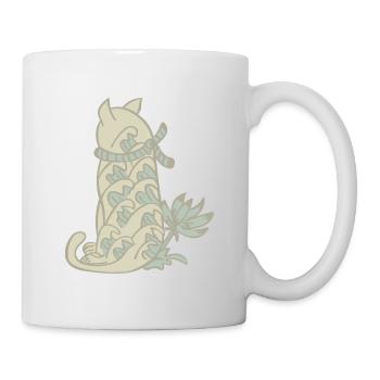 Cat looking at the sea - Mug - white - Right