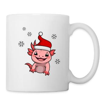 Christmas Baby Axolotl with Snowflakes - Mug - white - Right