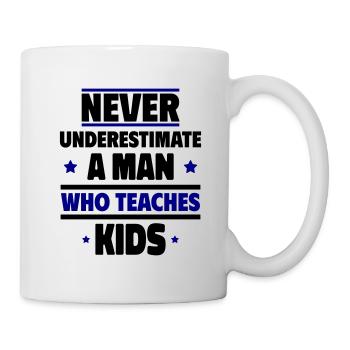 einen Mann, der Kinder unterrichtet - Tasse - Weiß - Rechts