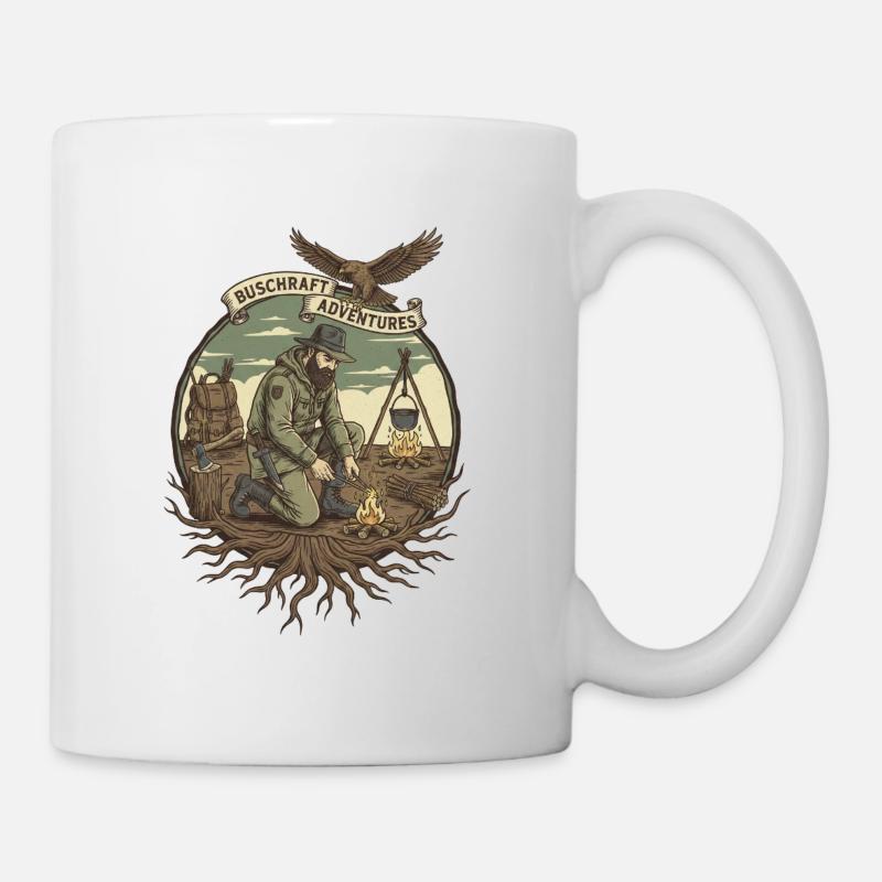 Bushcraften - Tasse - Weiß
